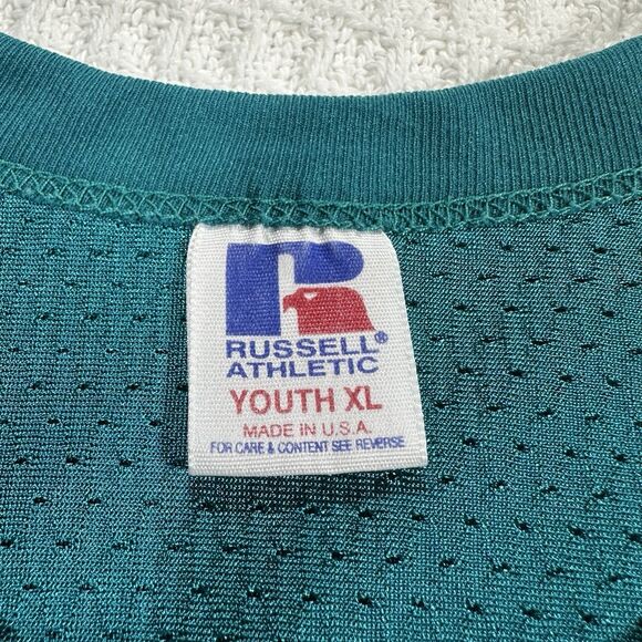Vintage Dolphins Football Jersey Russell Athletic Youth XL Made In USA 90s Rare - Picture 4 of 10